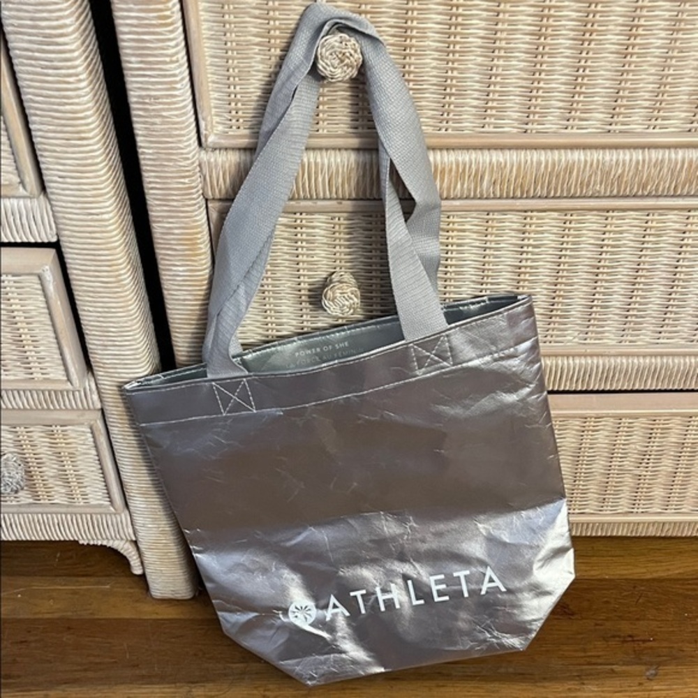 Athleta Silver Shopping Tote Medium